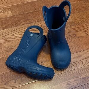 CROCS Kids Dark Blue Rain Boots